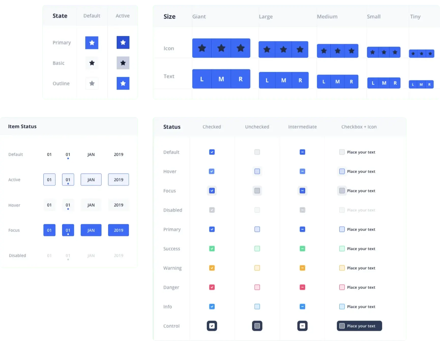 Eva Design System web and mobile components