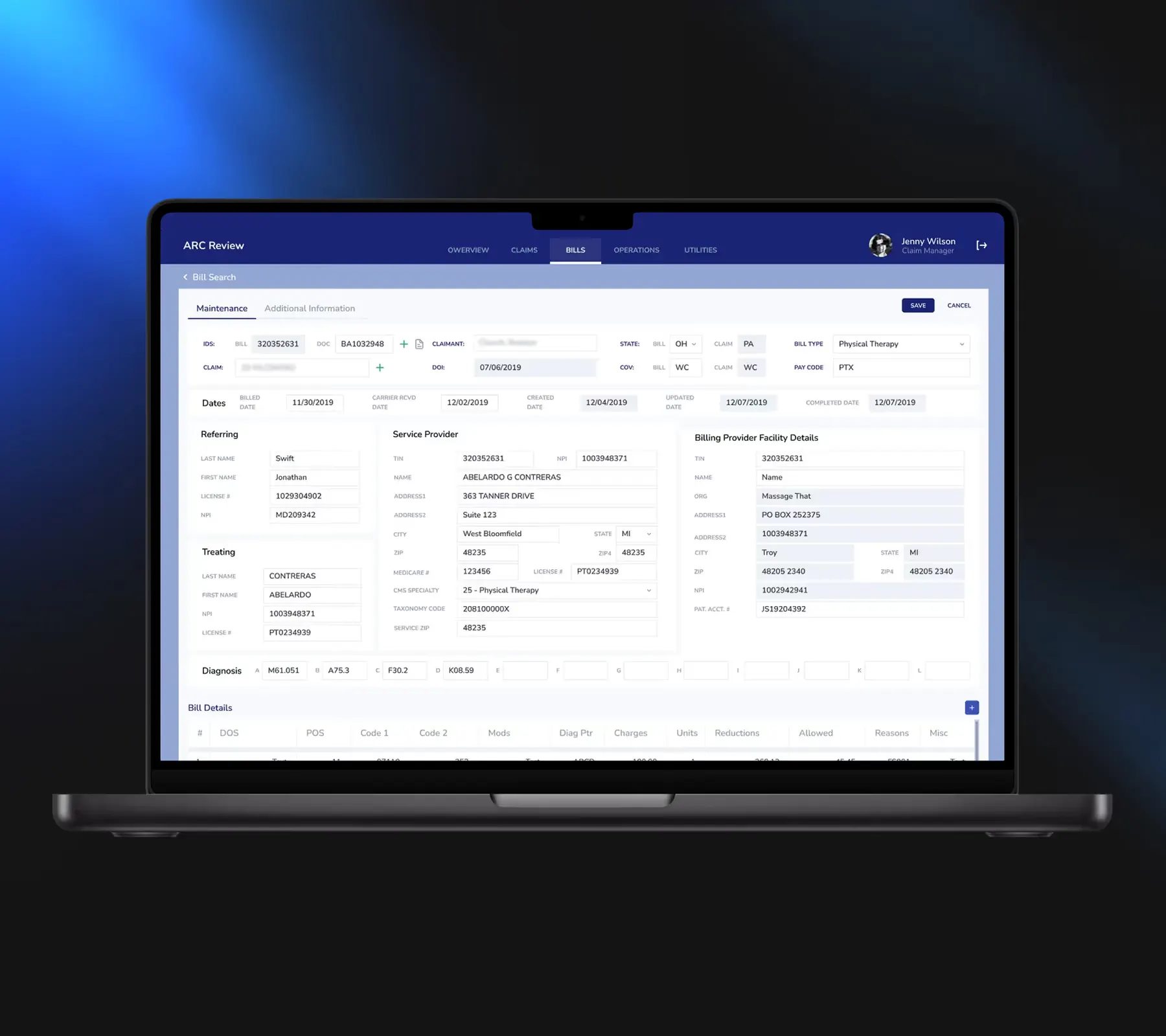 Accuro case study project screenshot